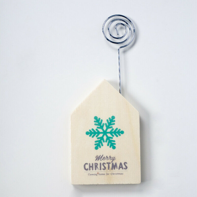 1 Set 5 Pcs Christmas Decorations Ornaments Christmas Print Wooden Notes Fo