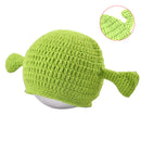 Unisex Balaclava Monster Shrek Wool Winter Knitted Hats Green Party Funny Ca Bj