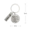 Letter Print Circle Square Pendant Keychain Women Graduation Key Ring Gift