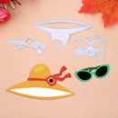 3pcs DIY Hat Glasses Cutting Die Scrapbook/Photo Album Emboss Metal Stencil