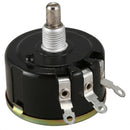 WX050 10K ohm 5W 6mm Round Shaft Rotary Wire Wound Potentiometer Black+Silv