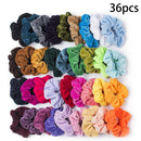 36pcs Hair Scrunchies Lot Velvet Stretch Hair Bands For Women Ponytail Holder
