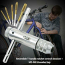 Reversible T Handle Single Tap Ratchet Wrench Tapping Threading Hand Tool