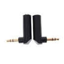 2pcs L Shape 3.5mm Right Angle Female to 3.5mm Male Plug Adapter Connector Hn