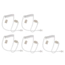 5 Pack Clear Replacement Coil Audio Tube for Two-Way Radio Audio Headset
