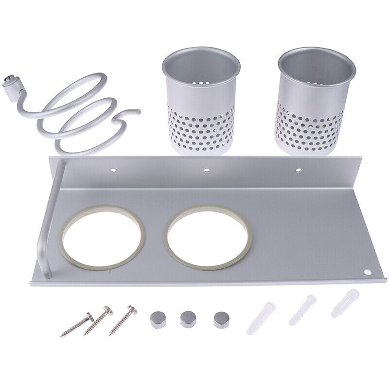 Hair Dryer Storage Rack Holder Wall Mounted Comb Stand bathroom/bedroom UseBX