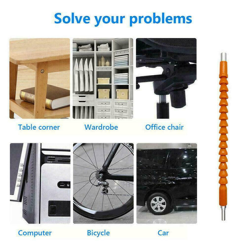 21PCS Drill Bit Extension Kit Flexible Soft Shaft Extension Screwdriver Bit Tool