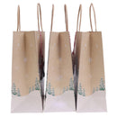6Pcs Christmas Gift Bags Santa Kraft Paper Bag with Handle Christmas DecorB Ew