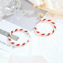 8 Pairs Snowflake Dangles Earrings Snowman Bow Pendant Ear Hooks Christmas Gift