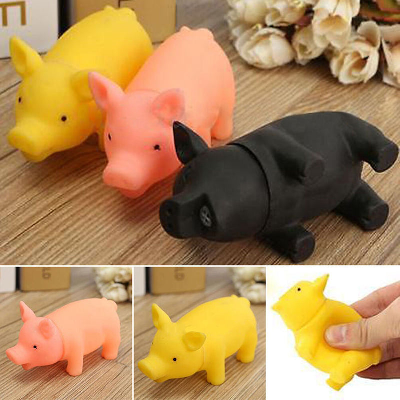 About rubber Pet Dog Puppy Pig Shape Chew Fetch PlayToy Squeaker SqueakySound`3C