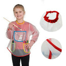 Children Kids Waterproof Long Sleeve 3 Roomy Pocket Painting Cooking Apron Smock