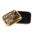 Zen Incense Burner Tibet Hollow Cover Censer Sandalwood Cone Holder - Bamboo