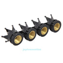 4pcs Crown Aluminum Bike Wheel Tyre Tire Air Valve Stem Caps Dust Cover Black
