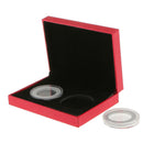 Fancy Double Coins Holder Display for 40MM Commemorative Coins Gift Box Red