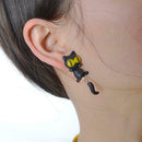 Cute Cartoon Cat Dangles Earrings Polymer Clay Ear Drop Women Jewelry Gift