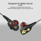 Wired earphone Super Bass Noise Isolation HIFI 3.5mm dual drive stereo In-E Z9B8