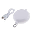 Baby Crib Bell Toddler Bedding Musical Mobile Rotary Music Box with USB, Plays