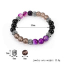 amethyst lava stone alloy excellent jewelry matte agate energy stone bracelet ME