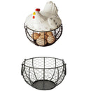 Iron Egg Storage Basket Snack Fruit Basket Creative Collection Ceramic HenB P5I8