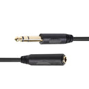 6.35 Headphone Extension Cable TRS 1/4" Male to Female Cord Stereo New 6ft