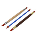 Set of 3 Pottery Clay Sculpture Carving Modeling Tools F1Q9