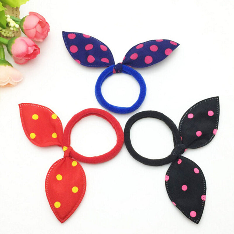 10X Rabbit Ear Hair-Holder Hair Accessories Child Girl Women Rubbers HairBand  Z