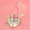 Flip Love Heart Shaped Geometric Glass Jewelry Box Glass Ring Box Exquisite T6N3