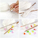 62 Pieces Knitting Needles Set with 18 Sizes Bamboo Knitting Needles and Kn S2J4