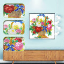 5D DIY Special Shaped Diamond Painting Flower Basket Cross Stitch Craft Kit