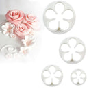 4x Fondant Cake Biscuit Mold Cookie Sugarcraft Plunger Mould Decorating .