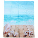 Decor Tapestry Wooden Boardwald With Seashells Sunshine Beach Theme Wall Ha