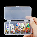 Pack Of 10 Metal Sequins Baits Artificial Lures &Organizer Box Saltwater