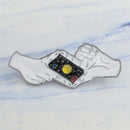 Planet Space Photographing Gesture Brooch Pin Badges Lapel Pin Jewelry Gift JR