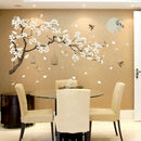 2PCS  Big Size Tree Wall Stickers Birds Flower Home Decor s For Living Room BEDROOM