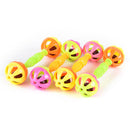 2Pcs Dumbells Rattles Bells Shaking Baby Early Development Educational Toys  JR