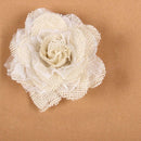 5 Packs Burlap Flowers Set,Lace Burlap Ribbon Rolls,Handmade Burlap Flowers and