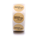 500Pcs/Roll Kraft Paper Thank You Stickers Seal Bake Cake Gift Decoration LSEAU