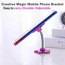Magic Suction Cup Phone Stand Double-Sided Sucker Mobile Bracket (Rose Red) A