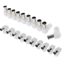 10pcs RF Female Plug+10pcs RF Male Plug Coaxial Connector Adapter for TV