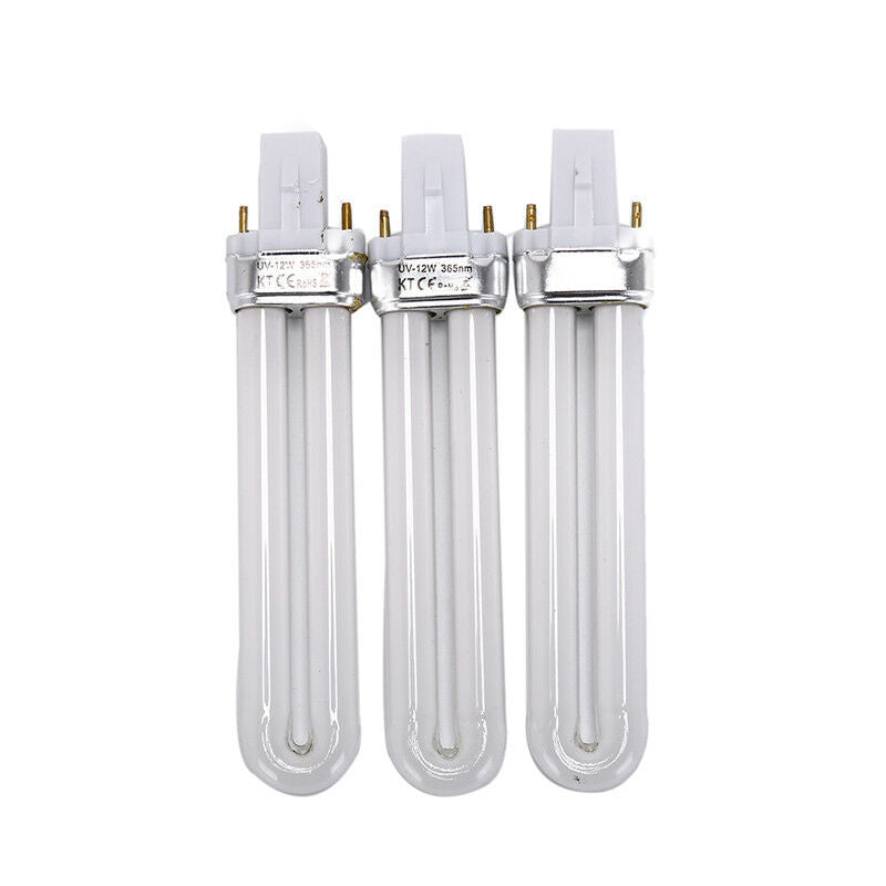 3pcs 12w uv lamp light bulb for nail dryer electronic nail dryer uv gel tube BX