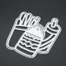 Cutting Die Decor Carbon Steel Hamburger French Fries Craft Embossing