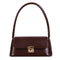 Classic Women Handbag Leather Retro Shoulder Bag Shopping Tote (Dark Brown) A#S