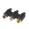 Female to Female Triple 3 RCA Jack Adapter Phono Coupler Audio Video Connector