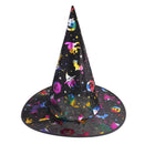 Satin Fabric Halloween Wizard Hat Witch Costume Hat for Boys & Girls