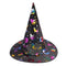 Satin Fabric Halloween Wizard Hat Witch Costume Hat for Boys & Girls