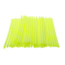 72 Pieces Universal Motorbike Wheel Rim Spoke Wraps Skin Cover Yellow+Black