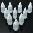 10x 50ml Eye Liquid Solvents Stock Screw Cap Lids Dropper Bottles With Scale
