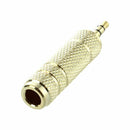 5PCS 6.5mm 1/4" Female F to 3.5mm 1/8 Male Plug Earphone Audio Adapter Conn G3H9