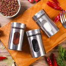 Kitchen Seasoning Spice Jar Salt Pepper Stainless-Steel Container Storage C J0H6