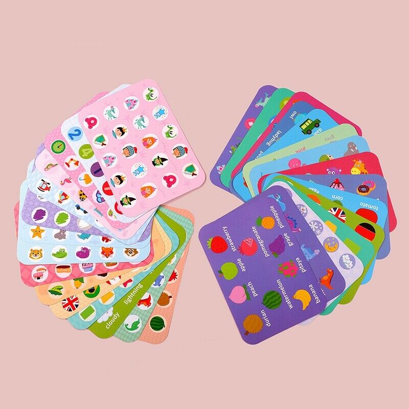 Kids English Wooden Memory Match Animal Number Flag Game Children Early Edu H3N2